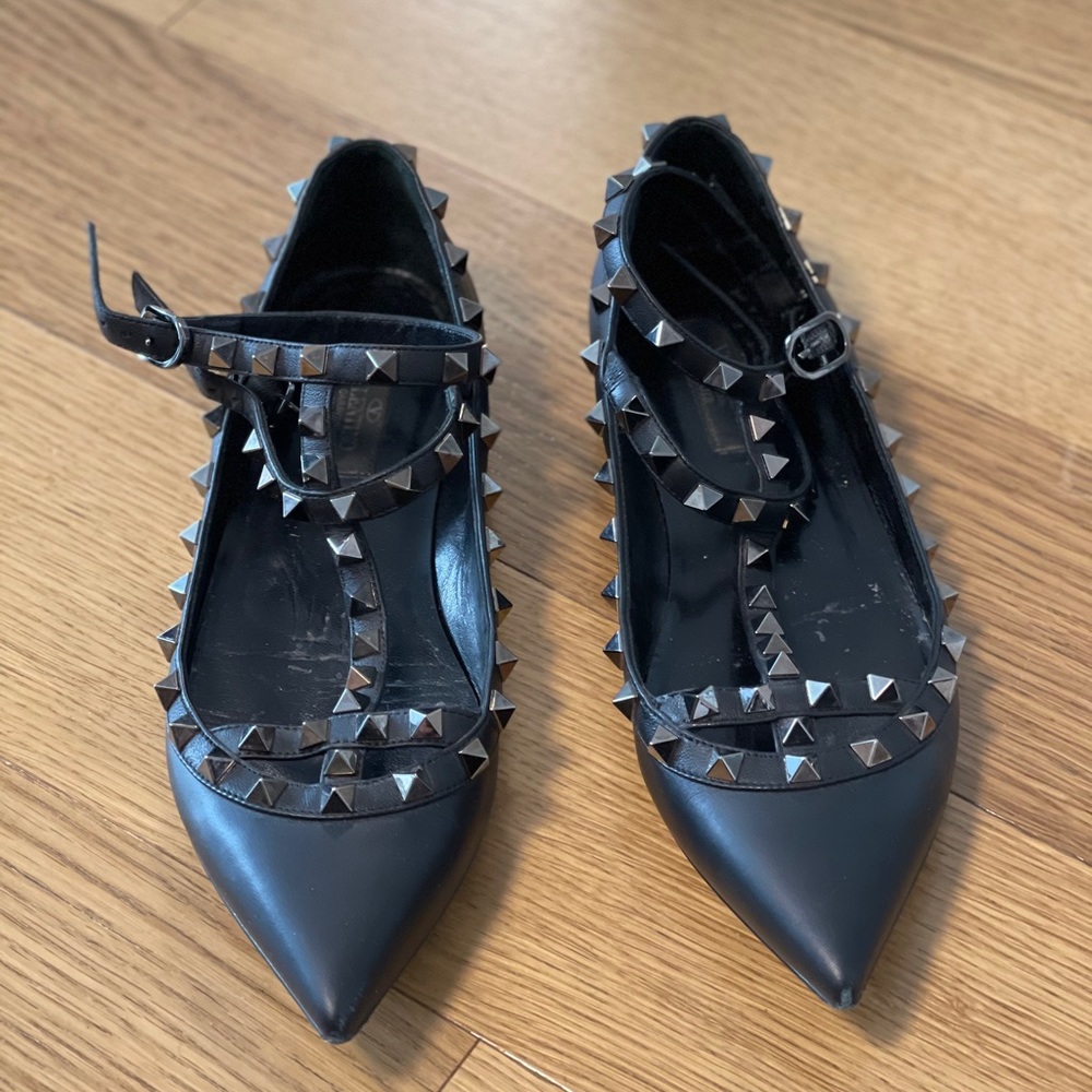 Valentino Rockstud Caged Ballerina Flats